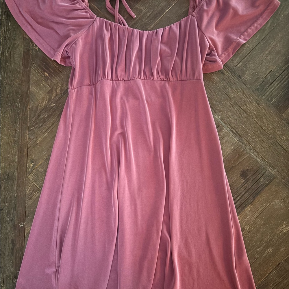 Blue Rain Dusty Rose Spaghetti Strap Dress